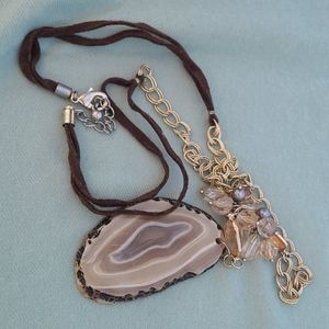 Agate Slice Necklace